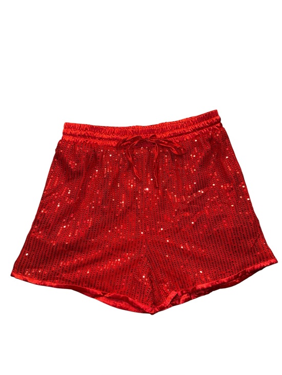 Pants - Small Red Sequin Sparkle Women's Shorts Costume Vegas Taylor Swift Going Out